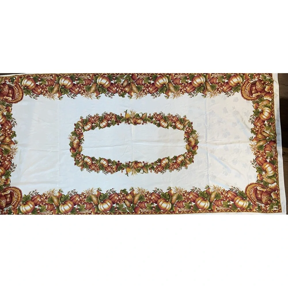 Vtg Thanksgiving Tablecloth 56